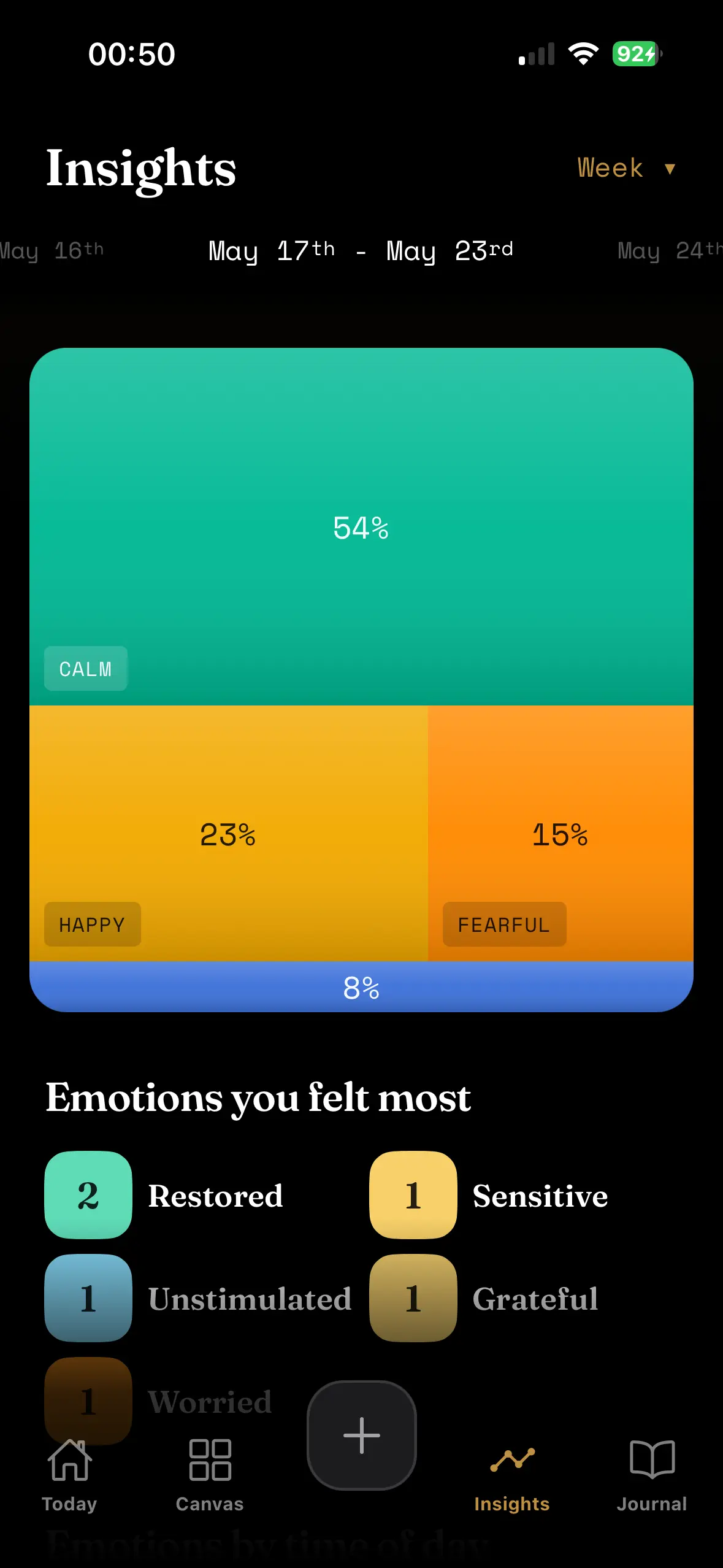 Mosaic insights screen 1