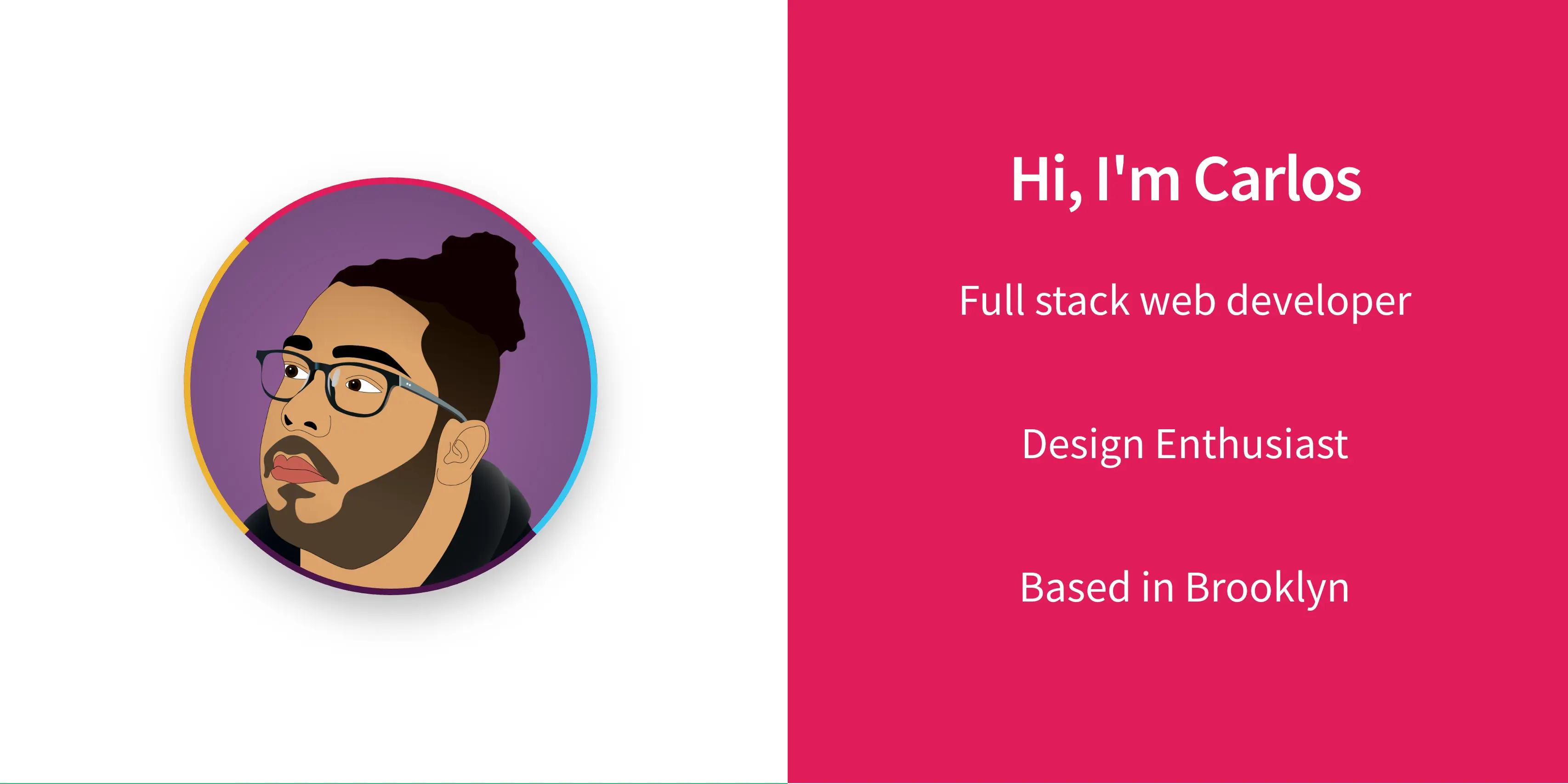 Portfolio Website, Old screenshot
