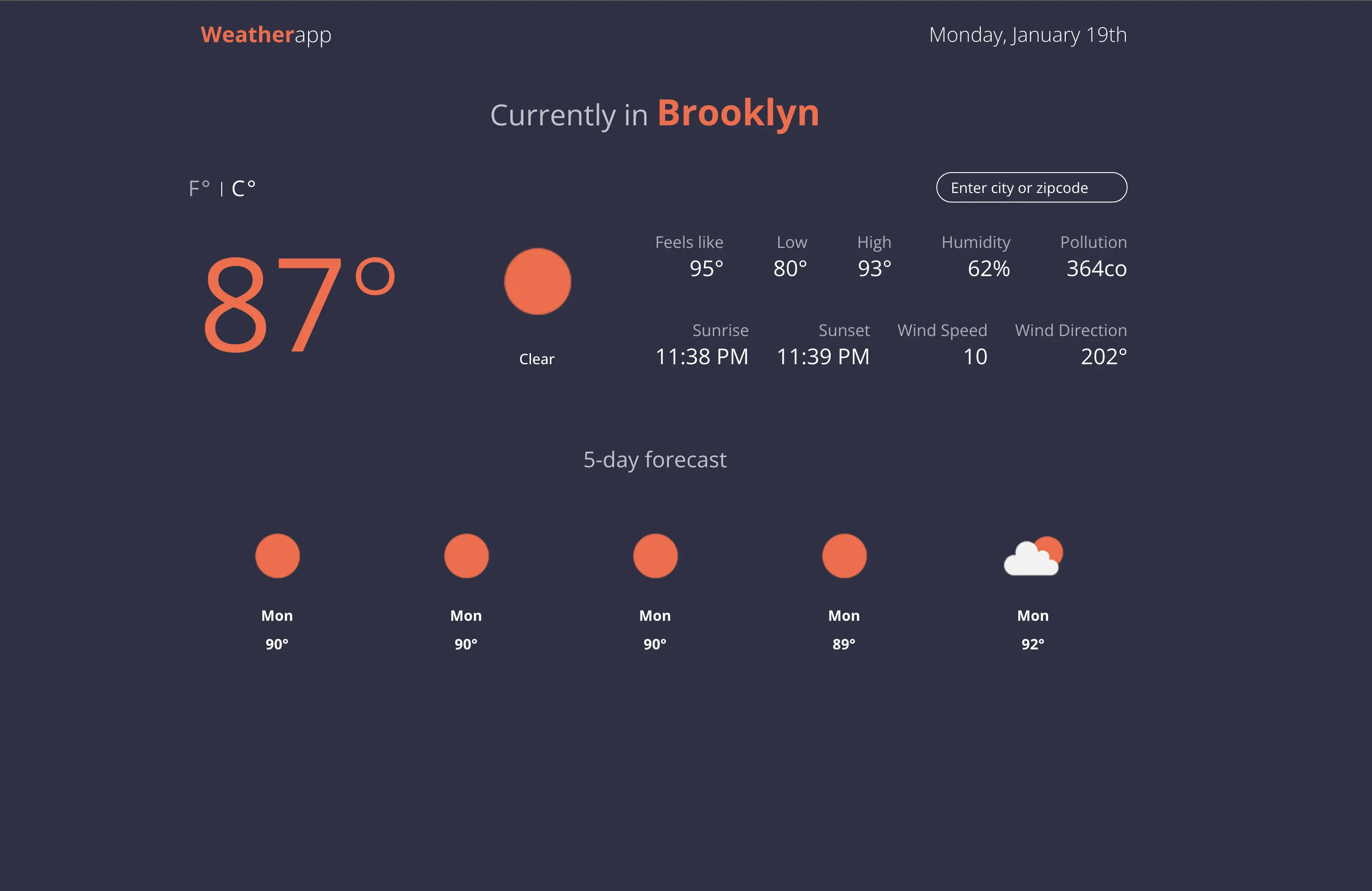 Weather App screenshot
